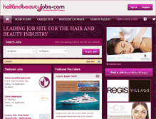 Tablet Screenshot of hairandbeautyjobs.com